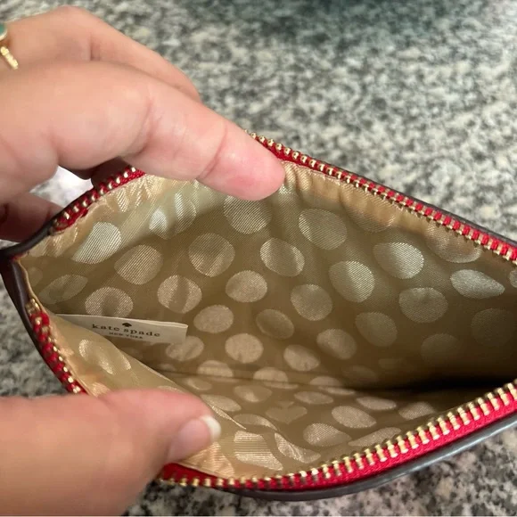 Kate Spade  Red Leather Wristlet - Picture 6 of 11